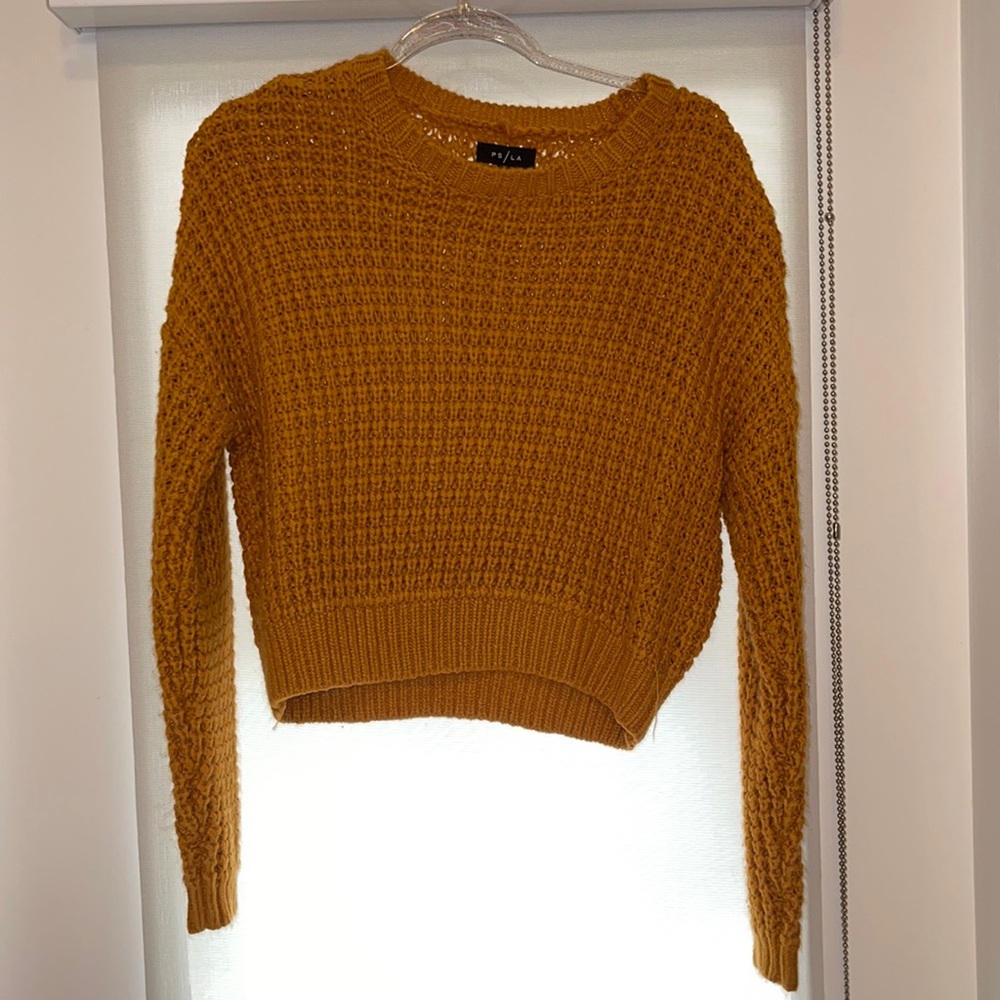 Burnt orange knit cropped sweater